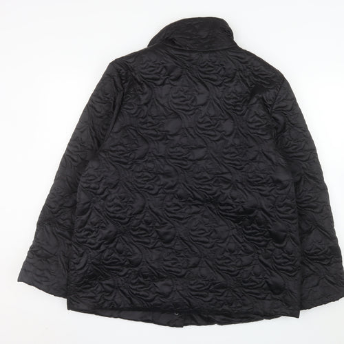Steilmann Women's Black Quilted Mid-Length Coat Size 14