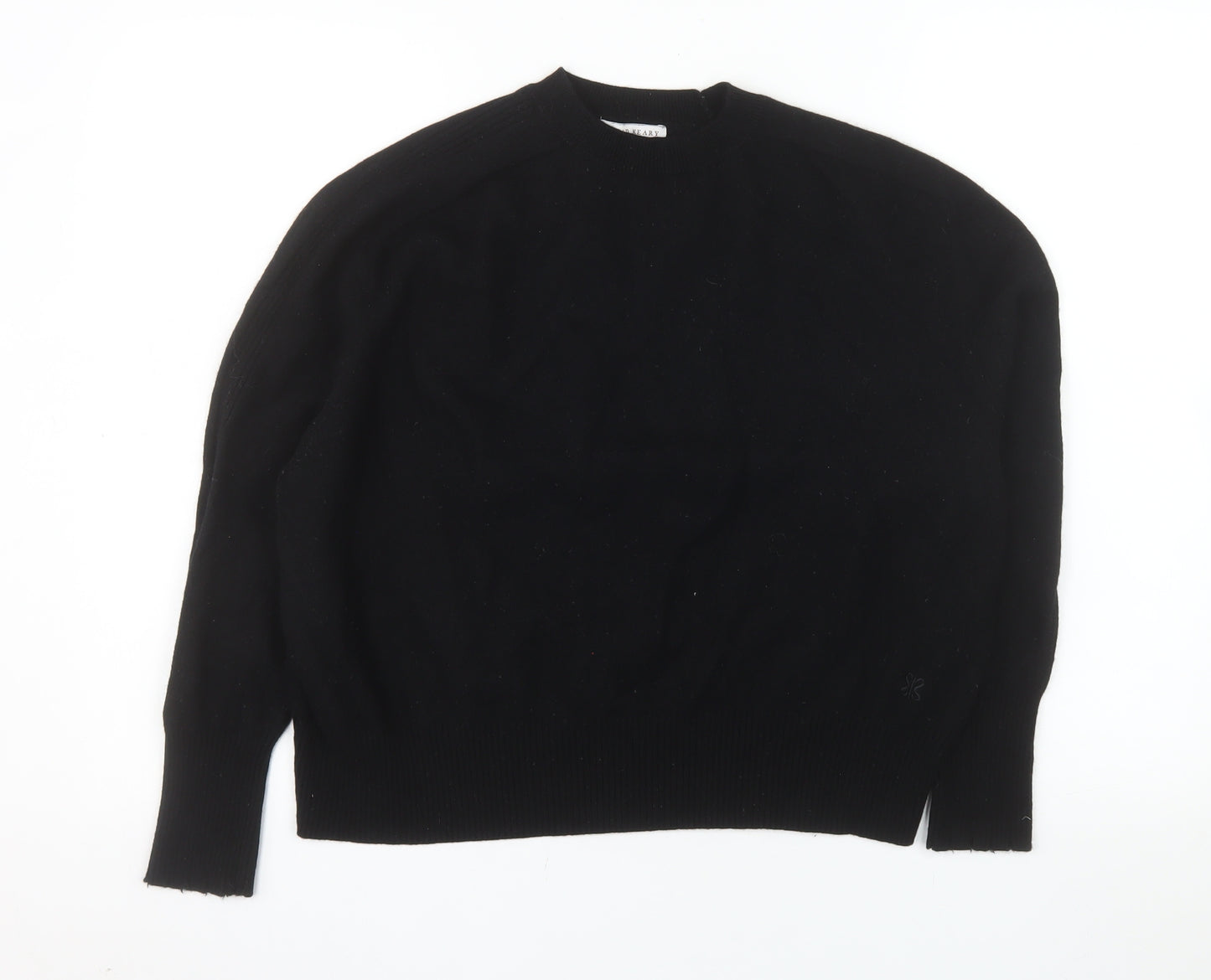 Sinead Keary Womens Black Wool Cashmere Crew Neck Jumper Size S
