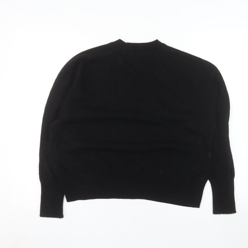 Sinead Keary Womens Black Wool Cashmere Crew Neck Jumper Size S