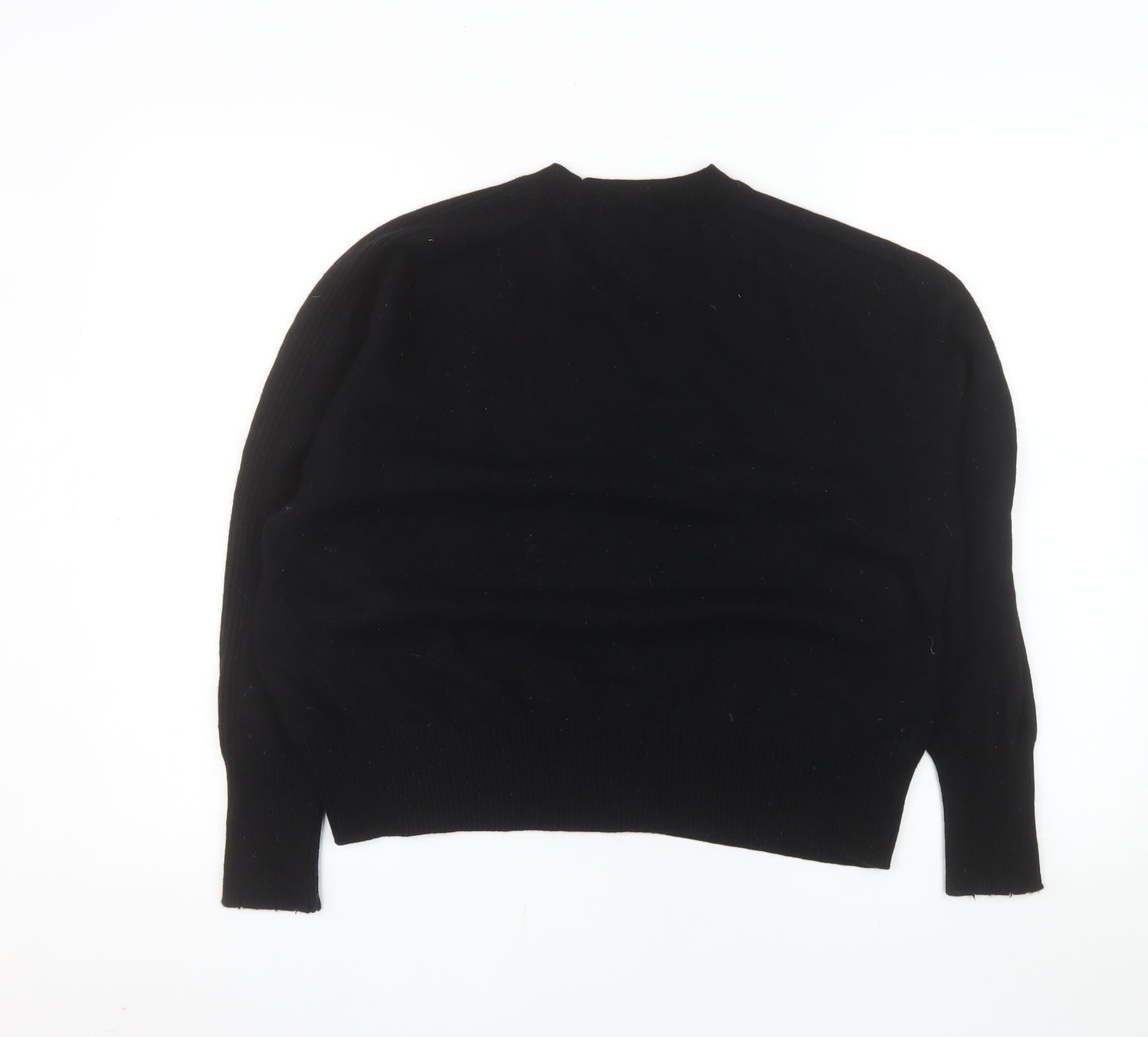 Sinead Keary Womens Black Wool Cashmere Crew Neck Jumper Size S