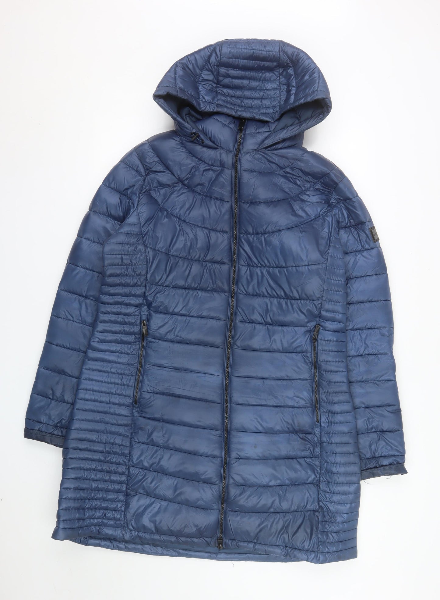 Regatta Women's Blue Long Hooded Puffer Coat Size 18