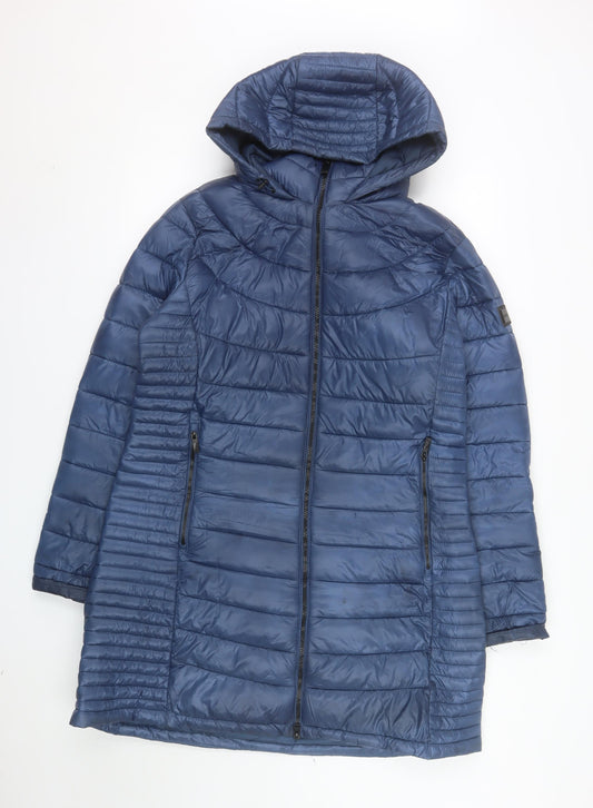 Regatta Women's Blue Long Hooded Puffer Coat Size 18