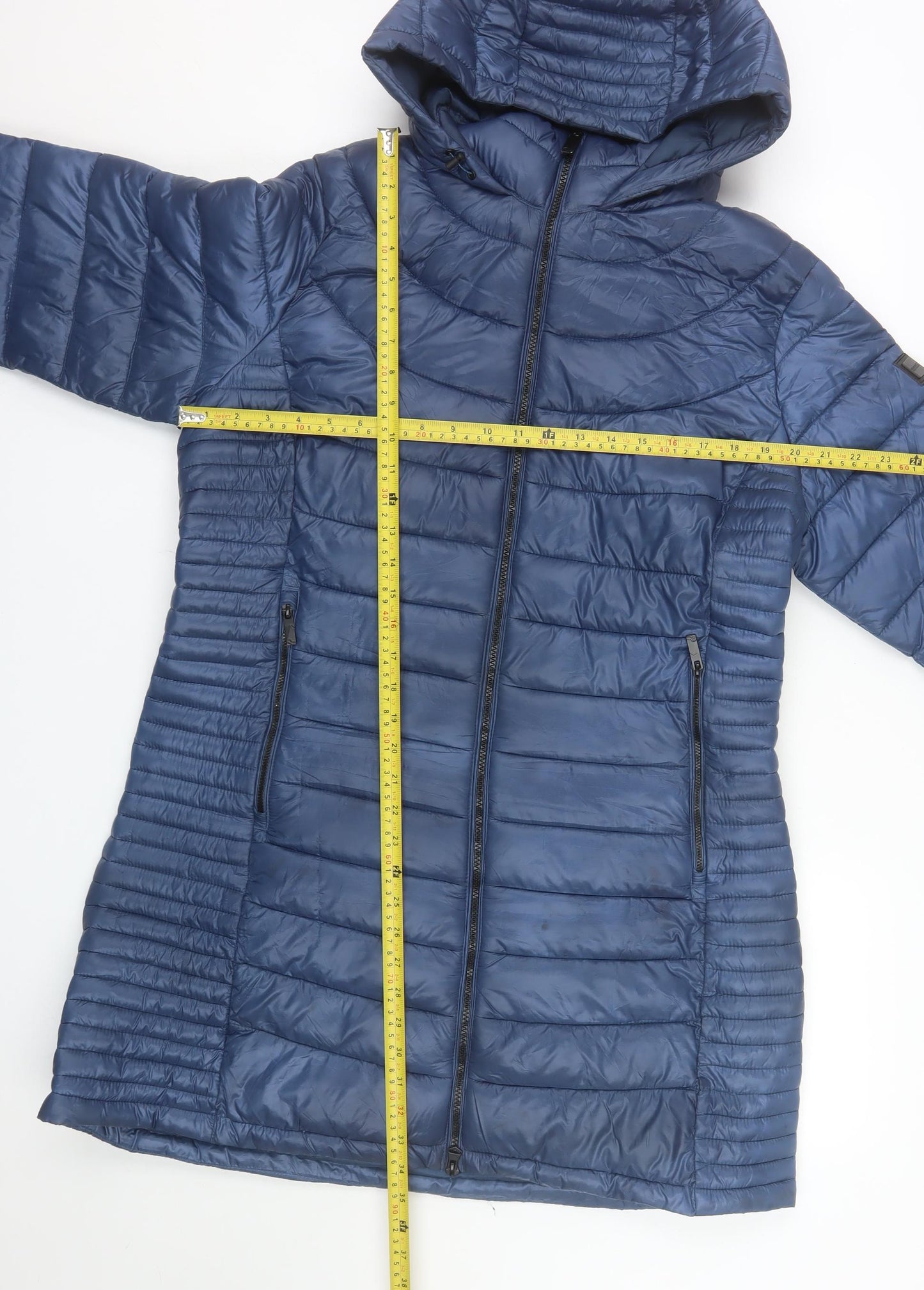 Regatta Women's Blue Long Hooded Puffer Coat Size 18