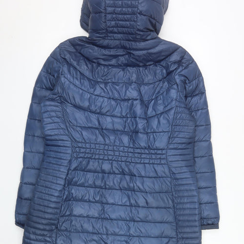 Regatta Women's Blue Long Hooded Puffer Coat Size 18