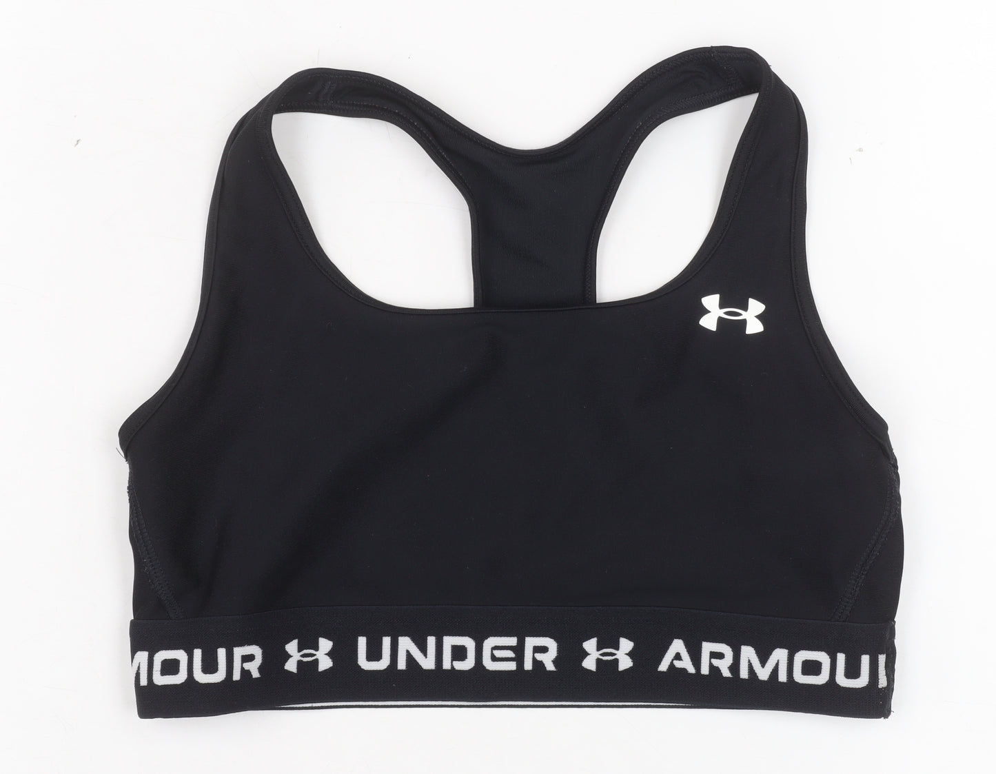 Under Armour Women Black S Racerback Medium Support Sports Bra