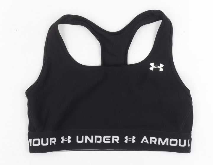 Under Armour Women Black S Racerback Medium Support Sports Bra