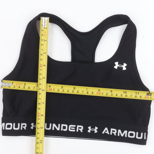 Under Armour Women Black S Racerback Medium Support Sports Bra
