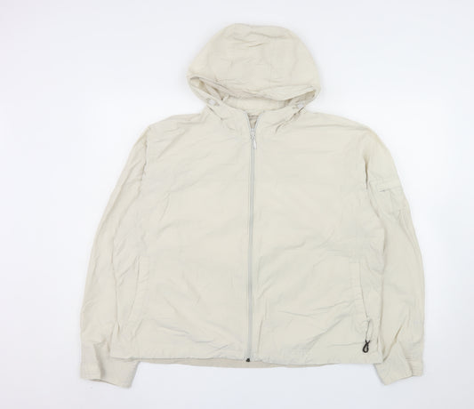 Columbia Men's Beige 2XL Lightweight Hooded Windbreaker Jacket