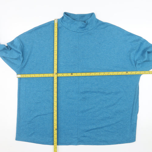 Dunnes Stores Women’s Blue Mock Neck Long Sleeve Pullover Jumper XL