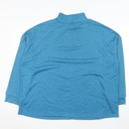 Dunnes Stores Women’s Blue Mock Neck Long Sleeve Pullover Jumper XL