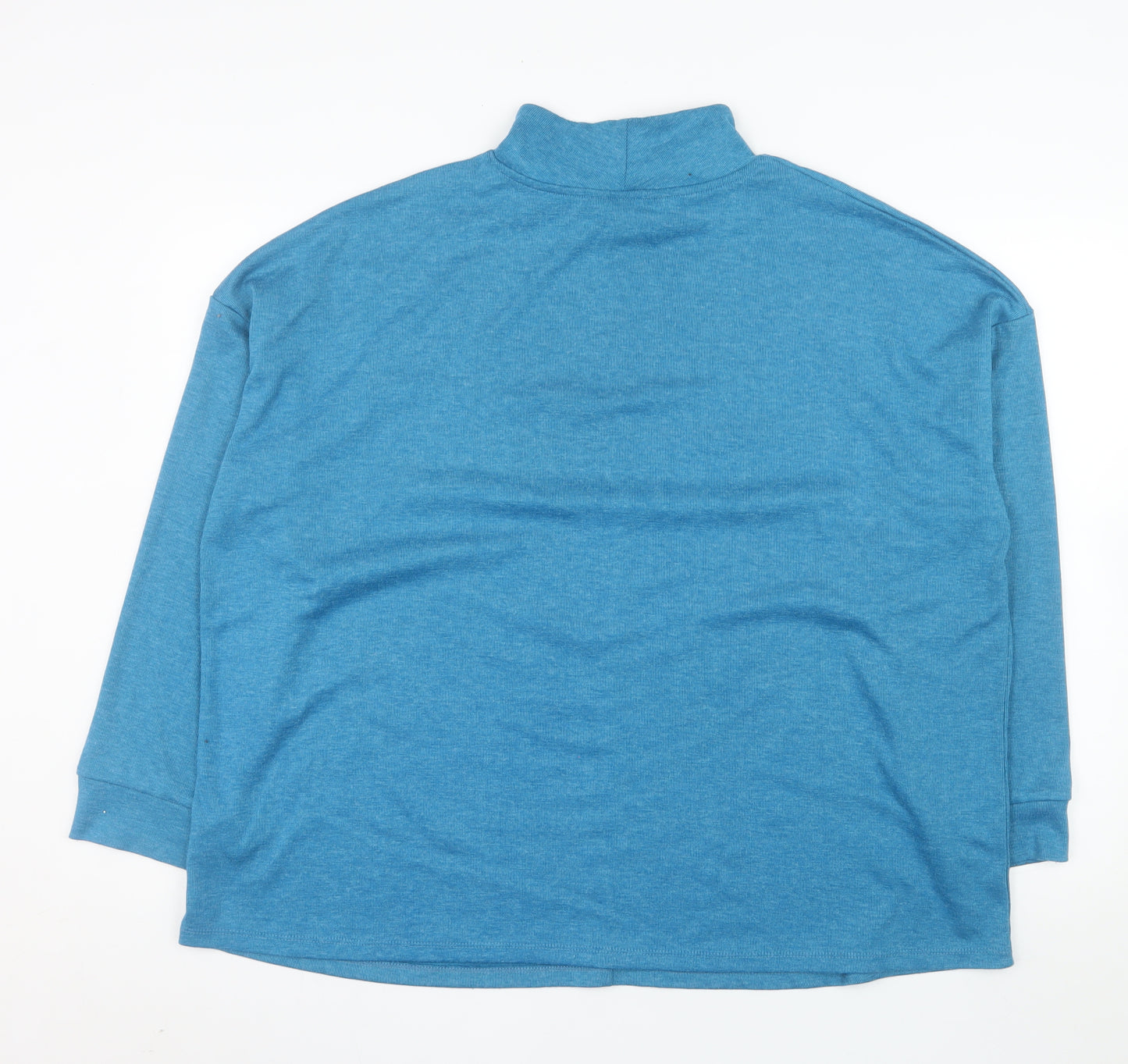 Dunnes Stores Women’s Blue Mock Neck Long Sleeve Pullover Jumper XL