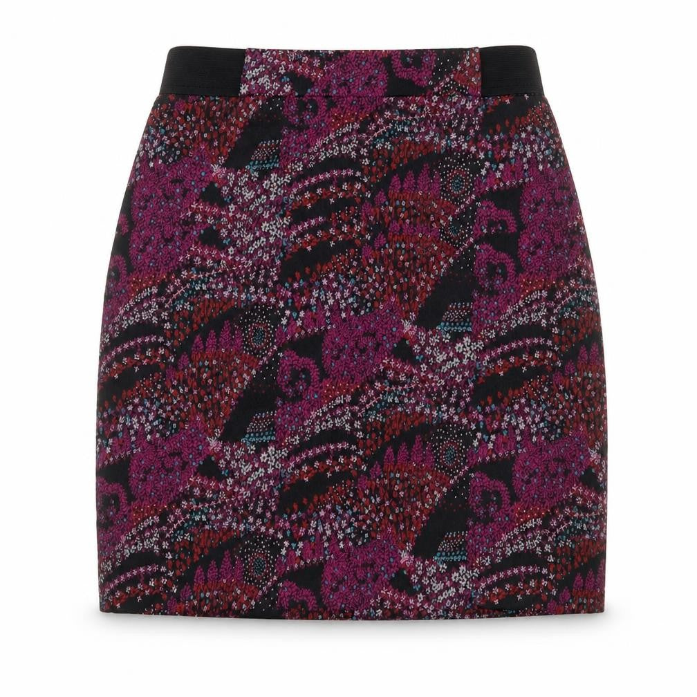 Front view of St. Bernard Women’s Multicoloured Geometric Pencil Skirt, size UK 8