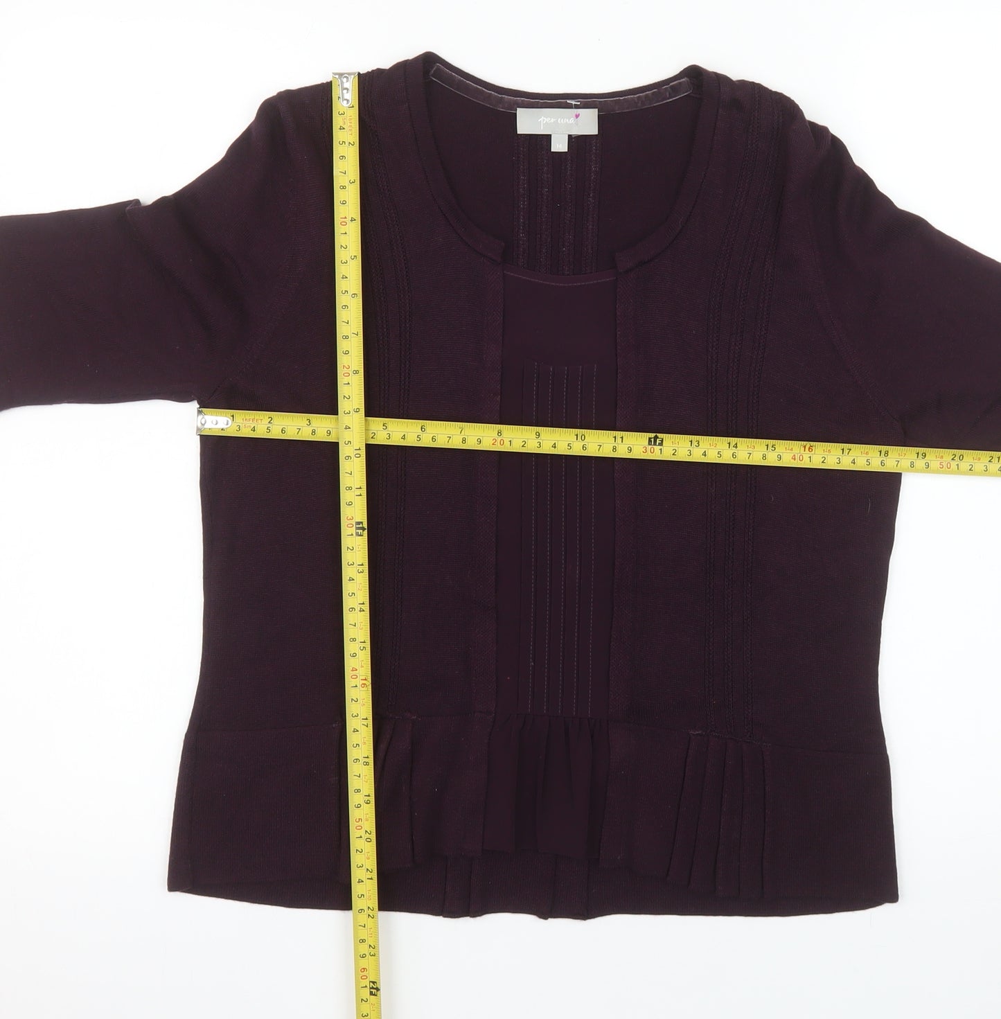 Marks and Spencer Per Una Women's Purple Tunic Blouse Size 14