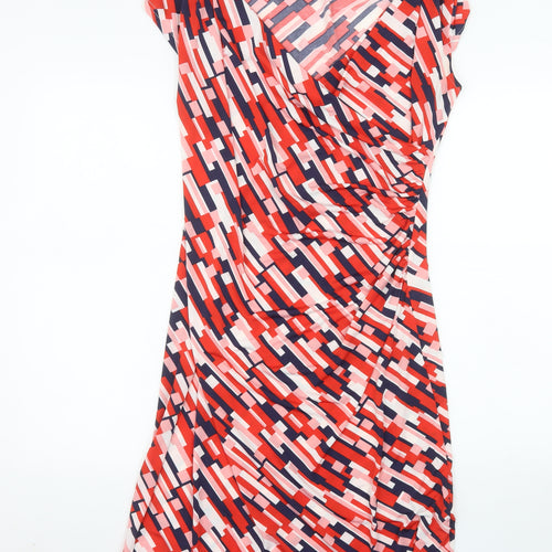 Safe Jade Women’s Multicoloured Size 16 V-Neck Wrap Dress
