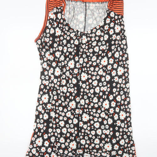 Joe Browns Women's Black Floral Sleeveless Shift Dress Size 30