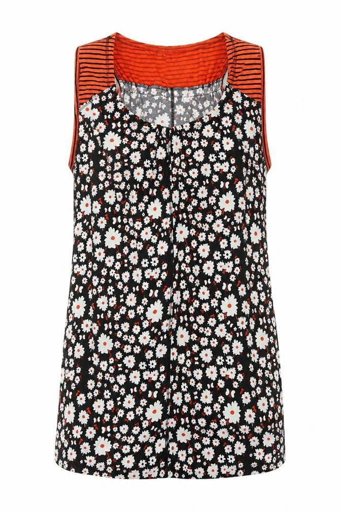 Joe Browns Women's Black Floral Sleeveless Shift Dress Size 30