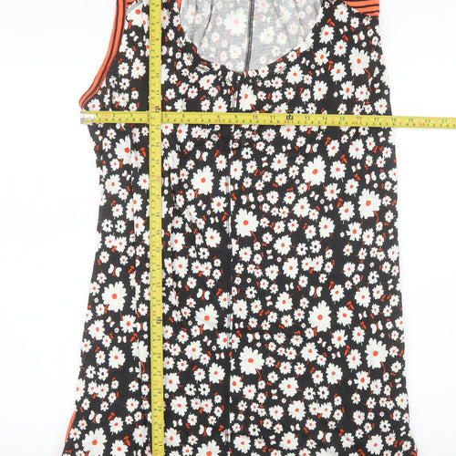 Joe Browns Women's Black Floral Sleeveless Shift Dress Size 30