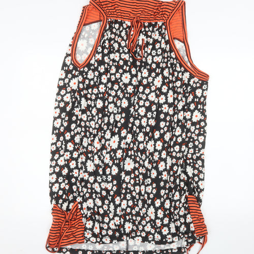 Joe Browns Women's Black Floral Sleeveless Shift Dress Size 30