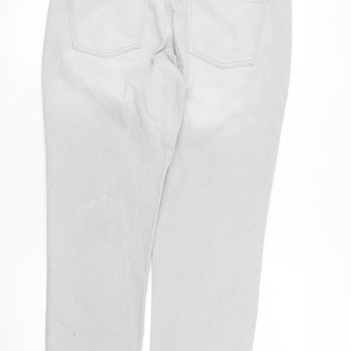 Primark Women Grey Straight Denim Jeans Size 12 Regular Fit