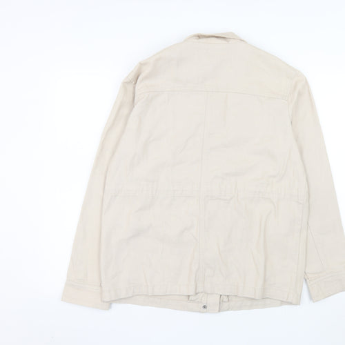 New Look Women's Beige Cotton Military Jacket Size 10