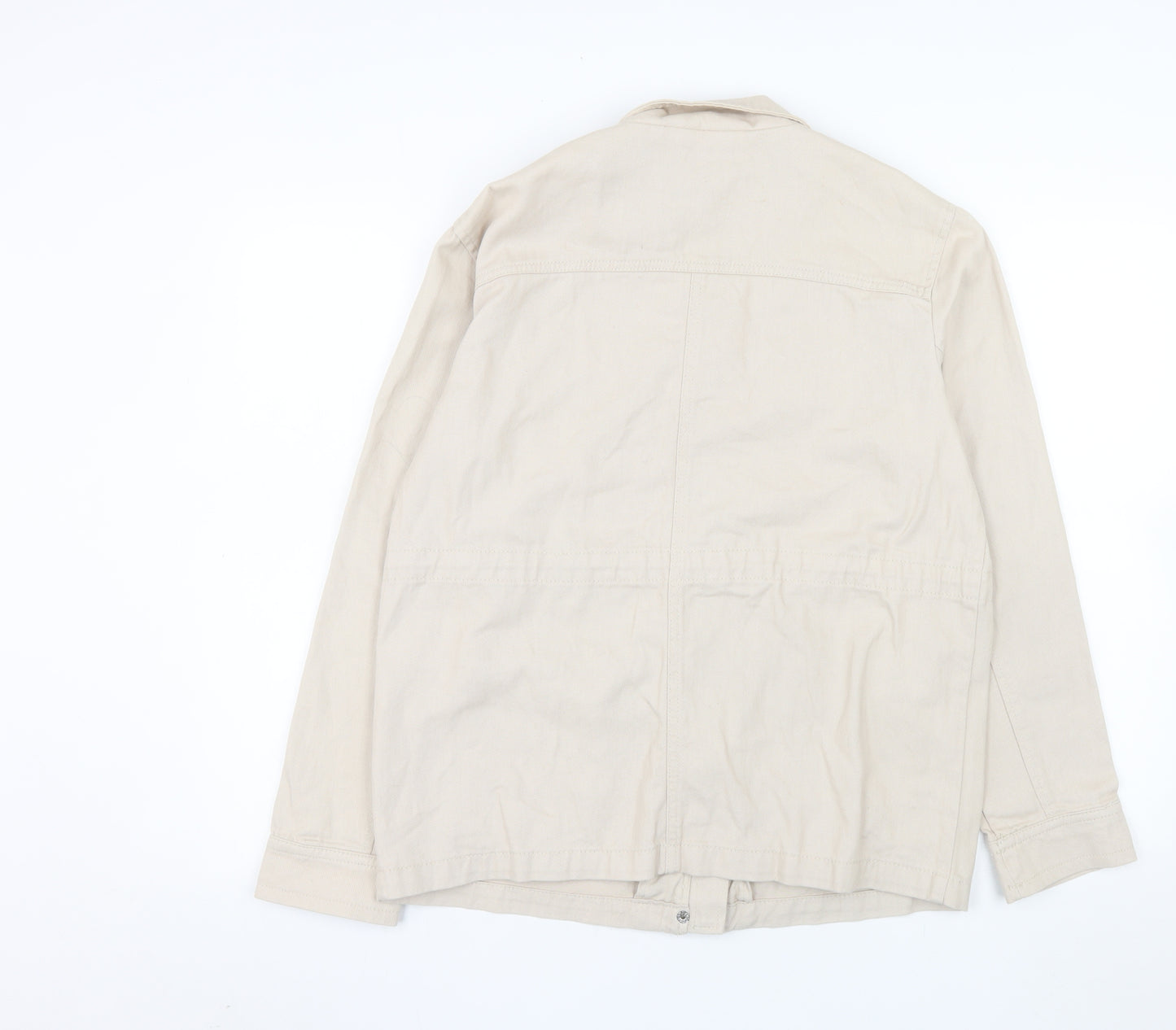 New Look Women's Beige Cotton Military Jacket Size 10