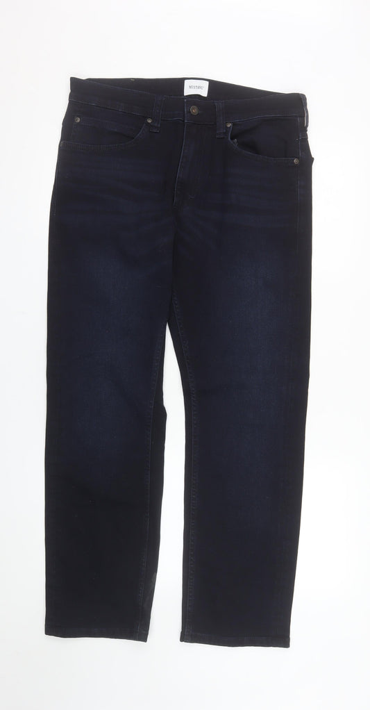 Mustang Men's Blue Straight Leg Jeans 34W 30L Regular Fit Denim