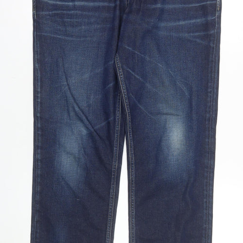 SELECTED Men's Blue Straight Fit Stretch Denim Jeans 34W 32L