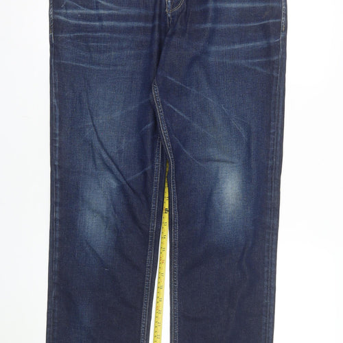 SELECTED Men's Blue Straight Fit Stretch Denim Jeans 34W 32L