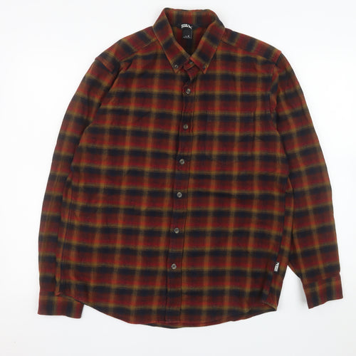 Eddie Bauer Men's Multicoloured Flannel Plaid Button-Up Shirt M