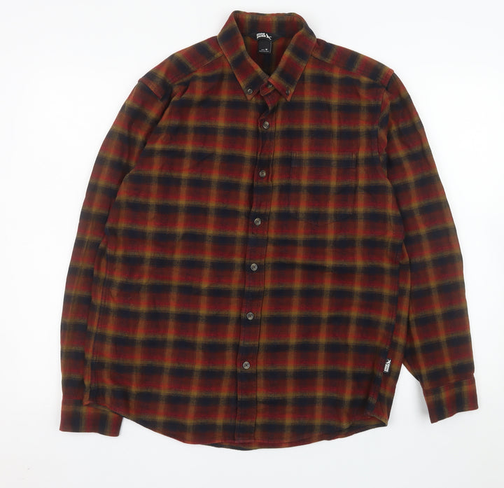Eddie Bauer Men's Multicoloured Flannel Plaid Button-Up Shirt M