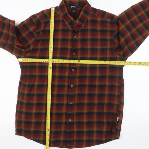 Eddie Bauer Men's Multicoloured Flannel Plaid Button-Up Shirt M