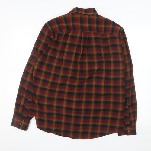 Eddie Bauer Men's Multicoloured Flannel Plaid Button-Up Shirt M