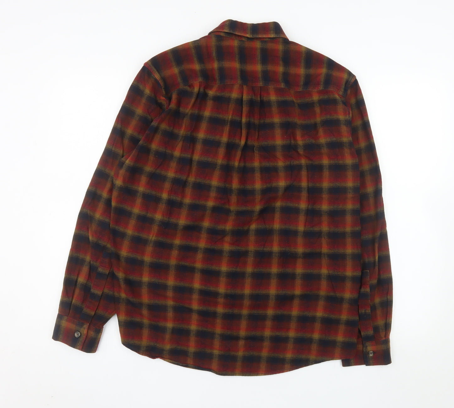 Eddie Bauer Men's Multicoloured Flannel Plaid Button-Up Shirt M