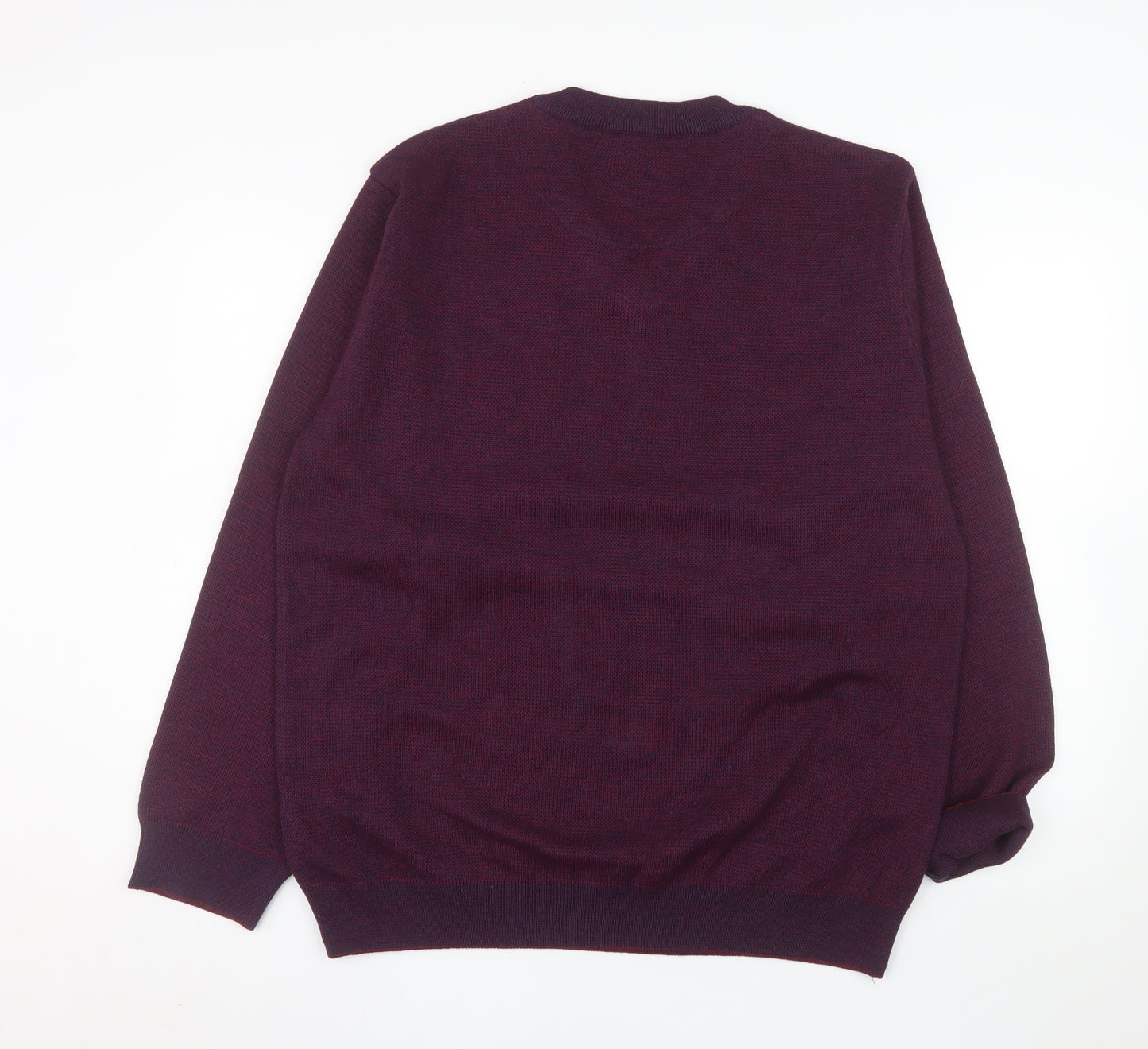 Swallow Men’s Purple Wool Blend V-Neck Classic 2XL Jumper