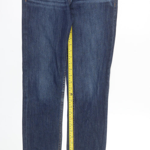 H&M Men Blue Straight Fit Jeans 31x32 Regular Denim High Waist
