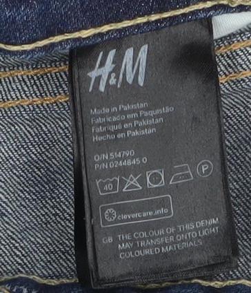 H&M Men Blue Straight Fit Jeans 31x32 Regular Denim High Waist