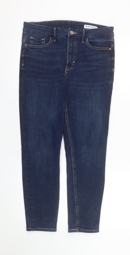 Marks and Spencer Women's Blue Skinny Stretch Jeans Size 12 Short