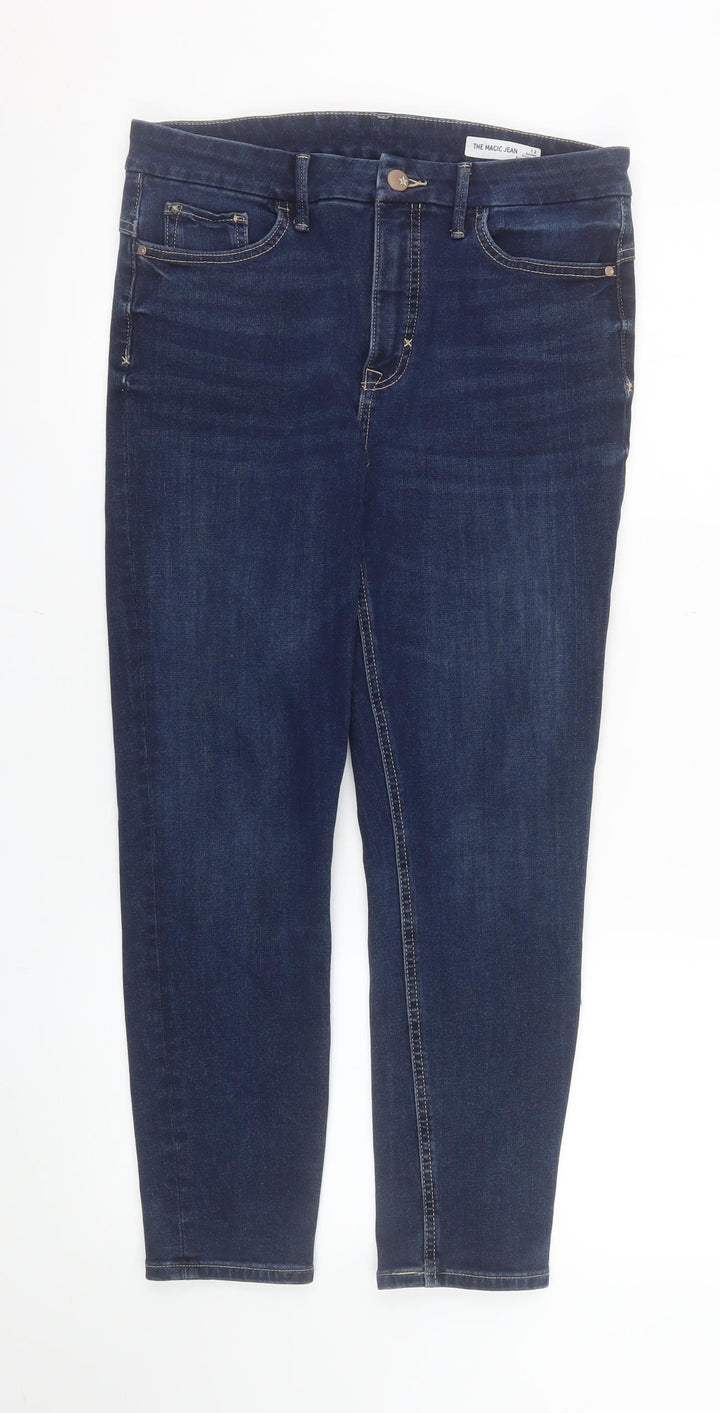 Marks and Spencer Women's Blue Skinny Stretch Jeans Size 12 Short