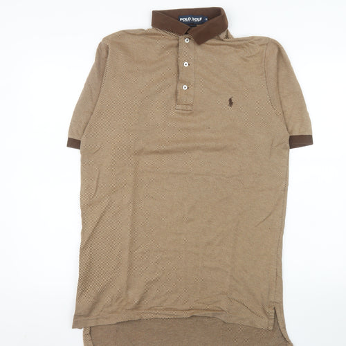 Ralph Lauren Polo Golf Men's Beige Cotton Short Sleeve Polo M