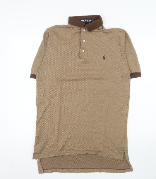 Ralph Lauren Polo Golf Men's Beige Cotton Short Sleeve Polo M
