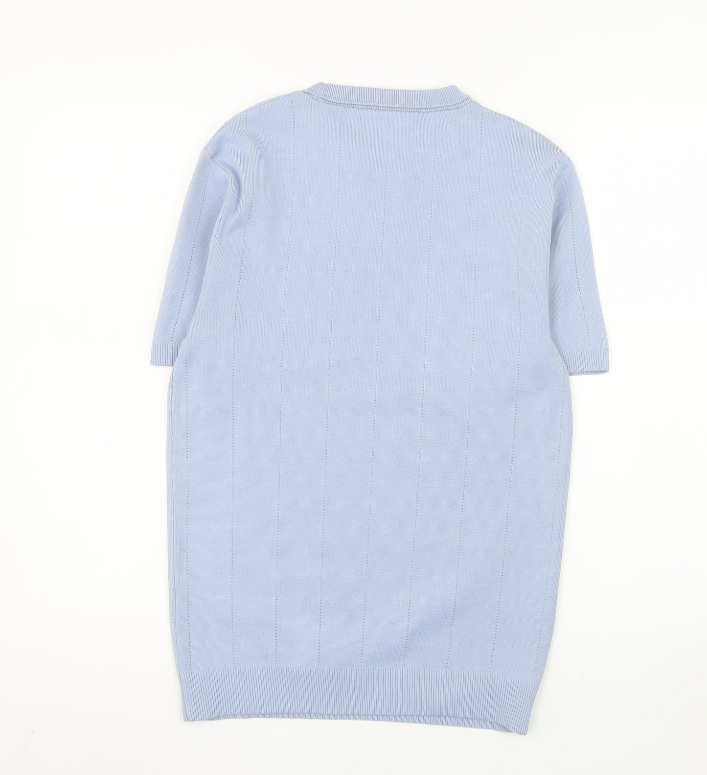 River Island Men’s Blue Short Sleeve Crew Neck Knit Pullover Jumper M