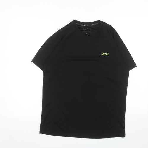 MAN Active Men's Black Medium Athletic T-Shirt Lightweight