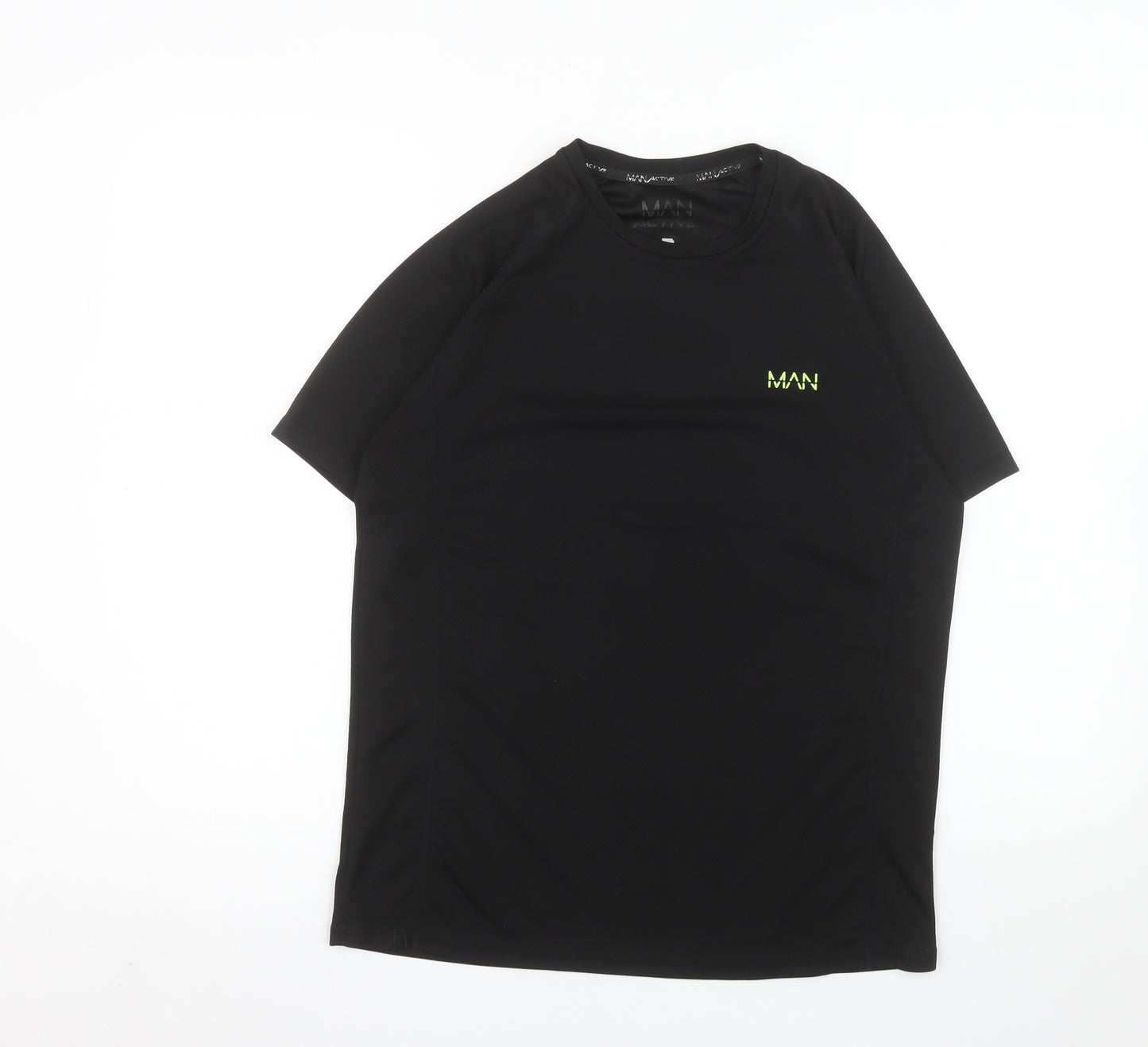 MAN Active Men's Black Medium Athletic T-Shirt Lightweight