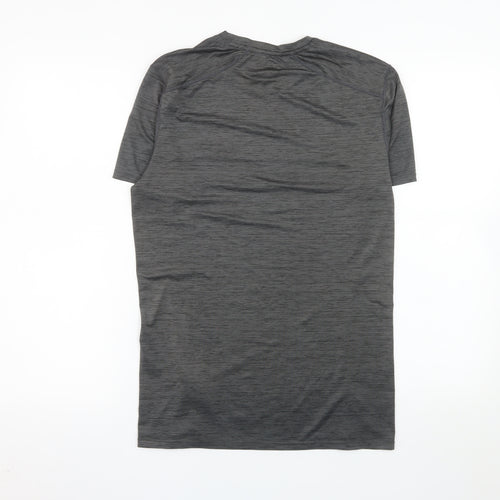 H&M Men Grey Short Sleeve Training T-Shirt Size S Slim Fit