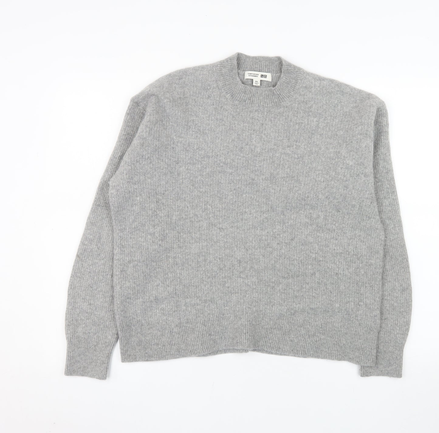 Uniqlo Comptoir Des Cotonniers Womens Grey Wool Crew Neck Pullover Jumper 2XL
