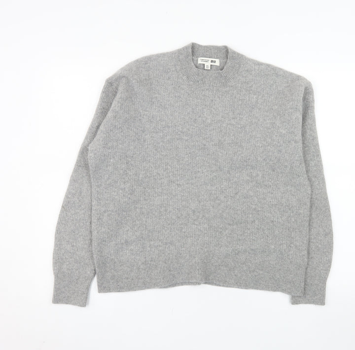 Uniqlo Comptoir Des Cotonniers Womens Grey Wool Crew Neck Pullover Jumper 2XL