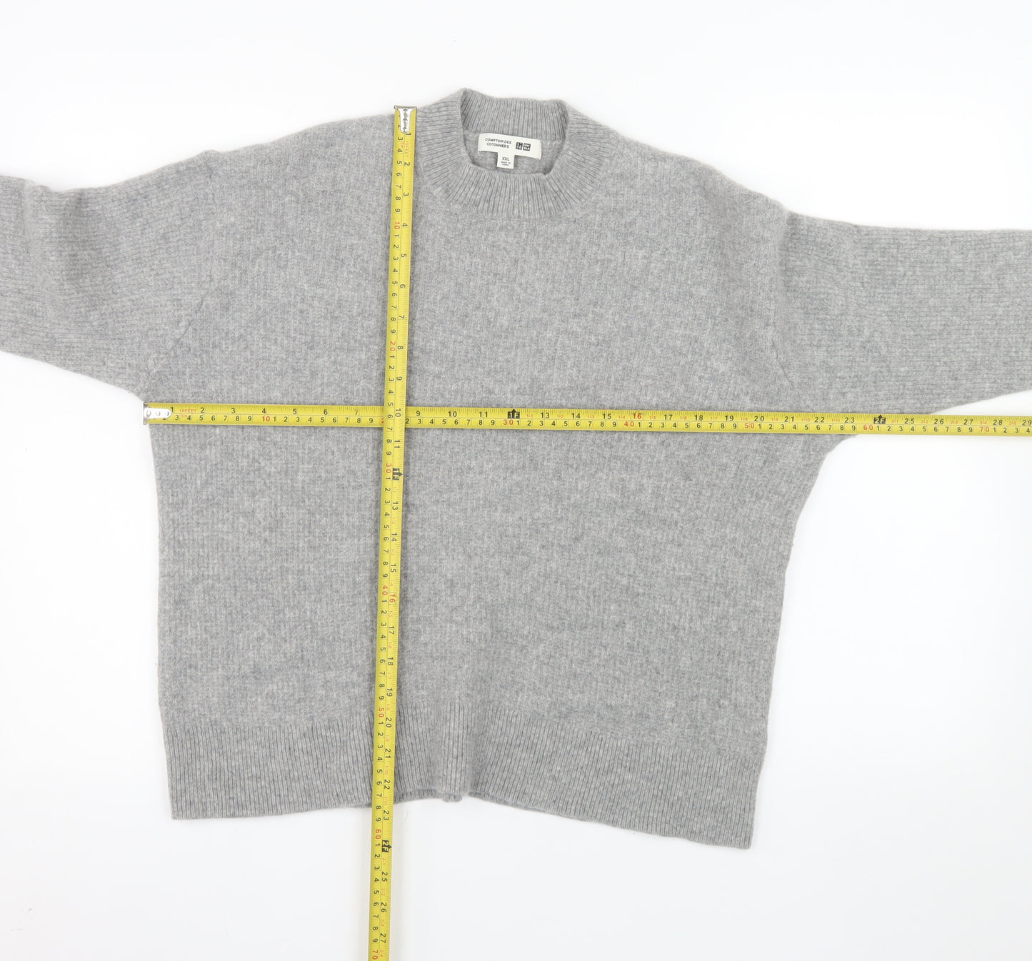 Uniqlo Comptoir Des Cotonniers Womens Grey Wool Crew Neck Pullover Jumper 2XL