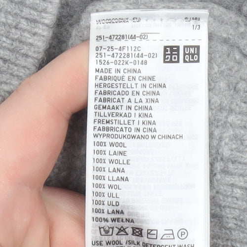 Uniqlo Comptoir Des Cotonniers Womens Grey Wool Crew Neck Pullover Jumper 2XL