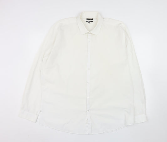 Dunnes Stores Men's White Slim Fit 17.5in Formal Dress Shirt