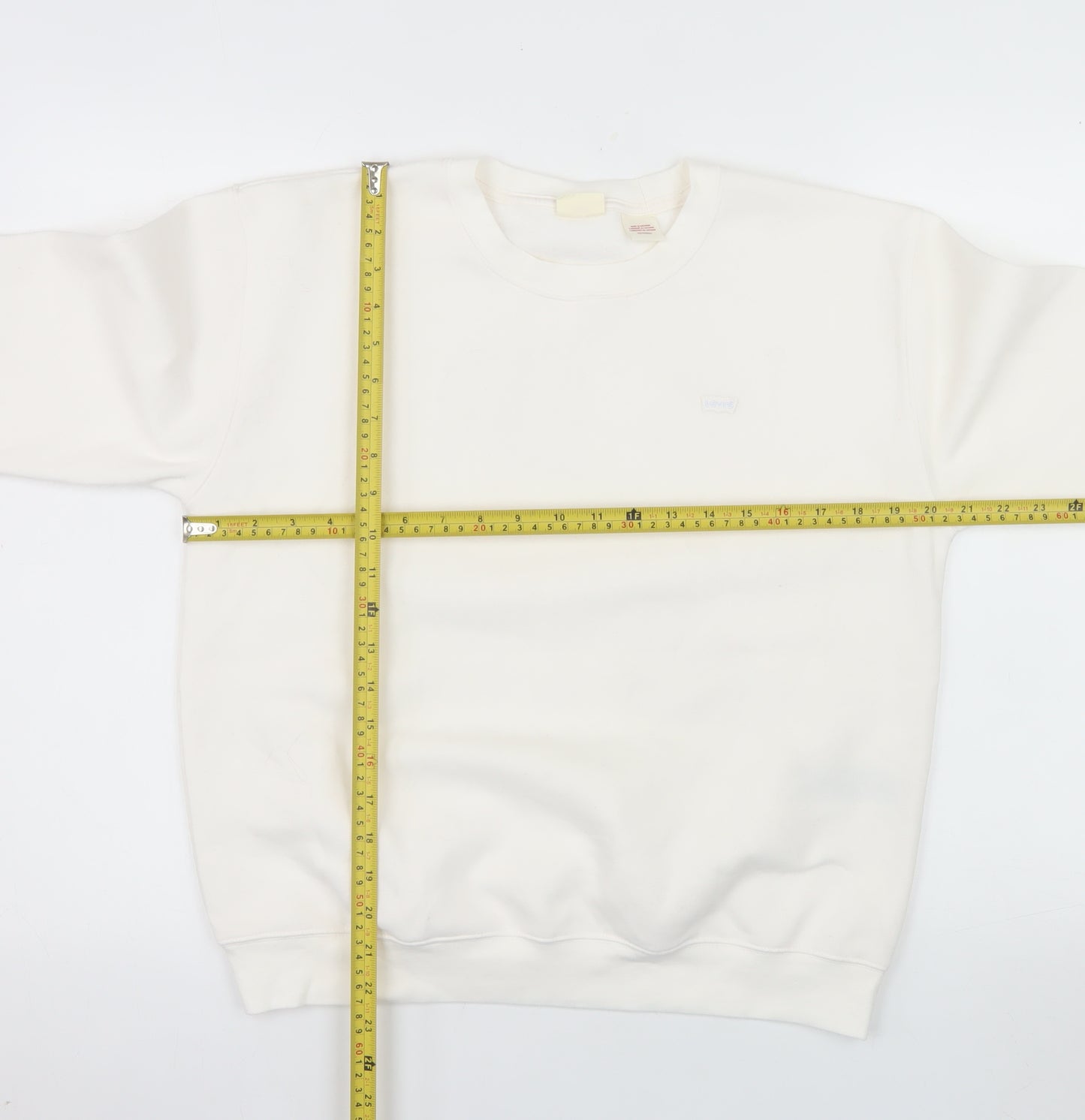 Levi's Womens Ivory Crew Neck Pullover Sweatshirt XS